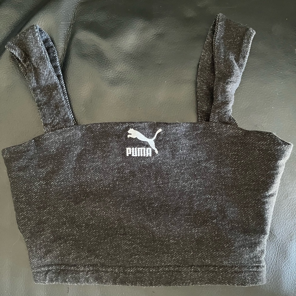 Puma Black and Gray Cropped Tank